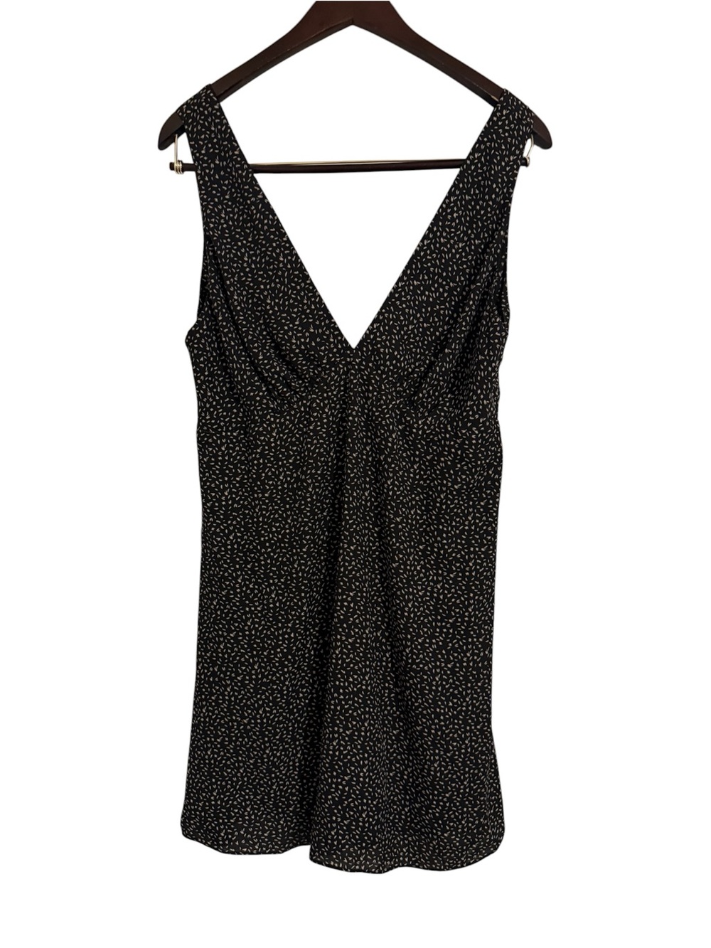 Lola Grace black dress with cream ditsy spots Size Large